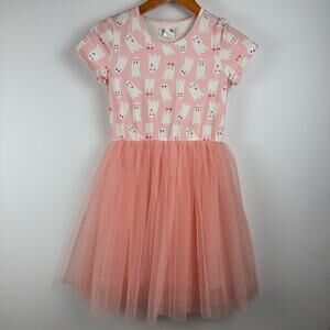 Taylor Joelle Pink Girly Ghosts Tutu Tulle Twirl Dress ~ 12